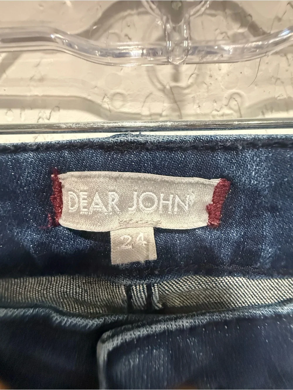 Dear John Jeans Women 24Boot Cut Low Rise Dark Wash Stretch Denim Flare